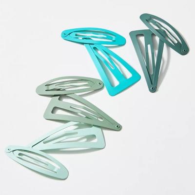 China Fashion factory sales 7 cm elliptical triangle BB clip environmental protection painting hair clips for Ms. for sale