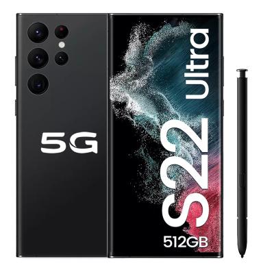 China Dual SIM Card 512GB Android Smartphone LET Phone 3 Camera Face ID Unlock New Global Version S22 Ultra 6.7inch Mobile Phone 12GB+10 Core 5G for sale