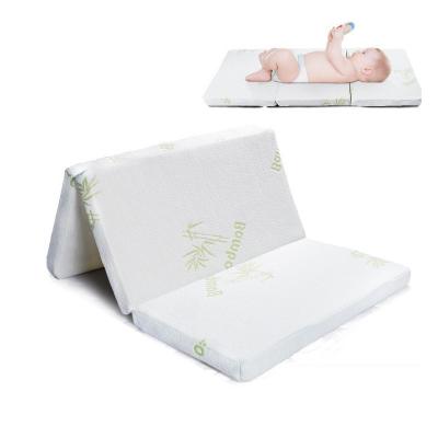 China Foldable Baby mattress bamboo fiber portable nap children's tatami high rebound sponge climbing mat folding baby mattress for sale