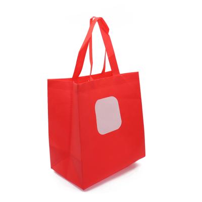 China Factory Wholesale Eco-friendly Rpet Laminated Shopping Grocery Custom T-shirt Logo Nonwoven Vest Bag for sale