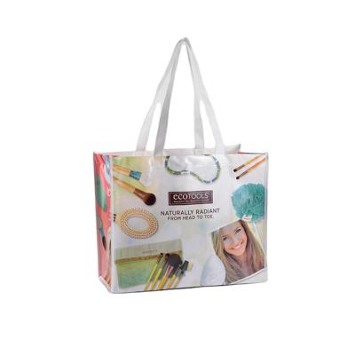 China Eco-friendly Recycled Reusable Shopping Laminate Nonwoven Bag Totes Customer Bags Laminated Nonwoven Bag for sale