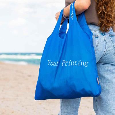 China Reclycled Tote Bag Nylon Foldable Folding Bag Polyester Folding Bag Shopping Bag Manufacturer for sale