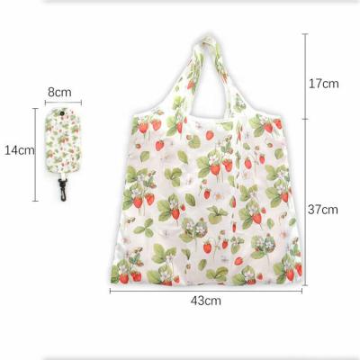 China Custom Heat Sublimation Polyester Grocery Bags Tote Bag Eco-Friendly Foldable Reusable Supermarket Bags for sale