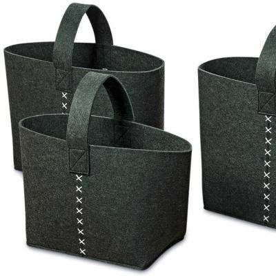 China Wholesale Eco-friendly Customized Felt Gift Shopping Handbag Basket With High Quality for sale