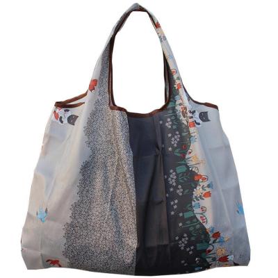 China Eco Friendly Eco Friendly Foldable Shopping Bag Polyester Folding Convenient Large Capacity Polyester Shopping Bag for sale