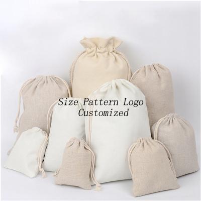 China 100% Eco-friendly personalized muslin cotton dust bag calico packaging drawstring bags for sale