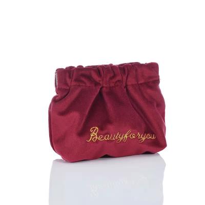 China 100% Eco-friendly Wholesale Custom Printed Velvet Jewelry Duffle Makeup Organizer Drawstring Pouch Cosmetic Bags for sale