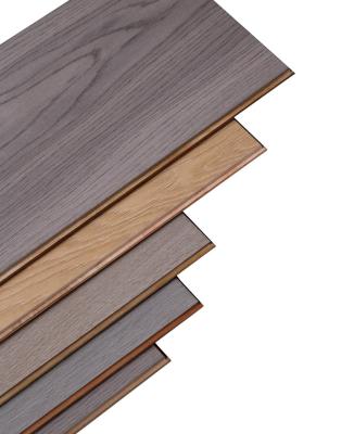 China Modern Indoor Three-Layer Flooring 15mm V Groove Laminate Three-Layer Solid Wood Wear-Resistant Matte Flooring for sale