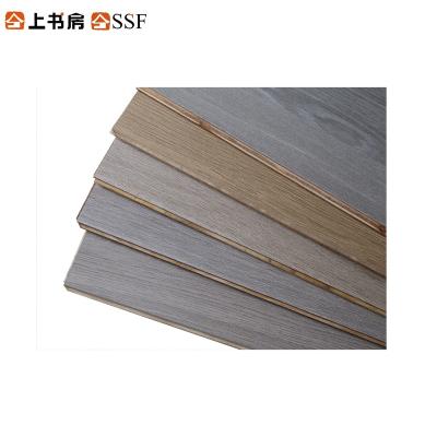 China Modern Indoor Three-Layer Flooring 15mm V Groove Laminate Three-Layer Solid Wood Wear-Resistant Matte Flooring for sale