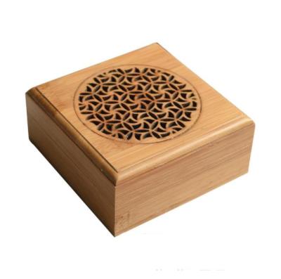 China Viable bamboo incense box wooden box cavity aromatherapy wooden box bedroom tea ceremony square incense box for sale