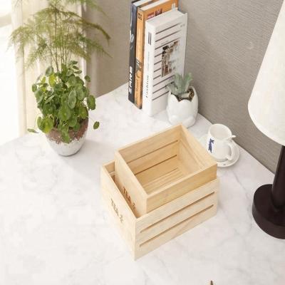 China Europe Accept Small MOQ Solid Custom Wooden Tea Display Storage Crate for sale