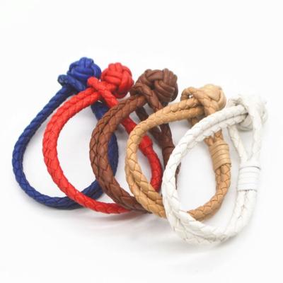 China New Design Casual/Sporty Wholesale Knot Woven Bracelet Leather Jewelry With Great Price for sale