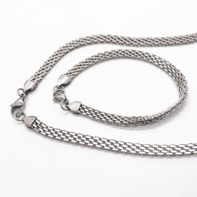 China New TRENDY Necklace Chain Men's Jewelry Set Necklace Bracelet Rope Link Stainless Steel Chain Chain for sale