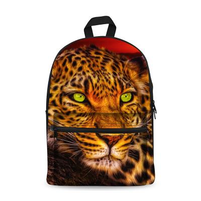 China DIY Printing Cheap Price 3D Leopard School Bags And Teen Backpacks for sale