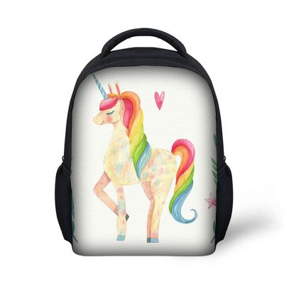 China DIY Print Retail 12 Inch Popular Unicorn Design School Book Bag Backpack For Kindergarten Children for sale