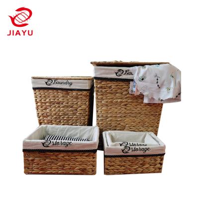 China New Style OEM Natural Home Laundry Stocked Wicker Hamper Basket for sale