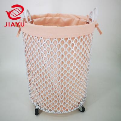 China INS Style Viable Fish Round Stainless Steel Cylindrical Wire Basket for sale