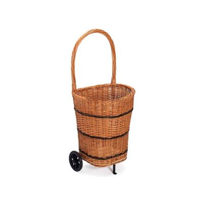 China Wholesale wicker shopping cart from Europe on wheels, 35 x 45 x 58 cm for sale