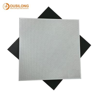 China Integrated Ceilings Suspended Clip In Acoustic Decorative Square Aluminum Ceilings Panel 600*600mm Ceiling Tiles for sale