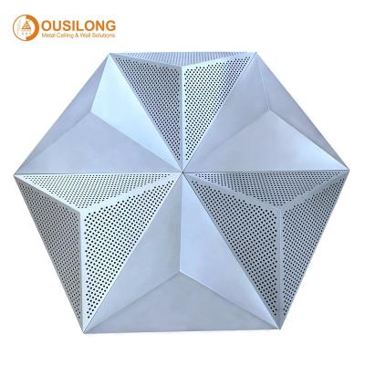 China Integrated Ceilings Aluminum 3d Wall Panel Ceiling Tiles Suspended Clip In Ceiling Panel Acoustic Decorative Panels for sale