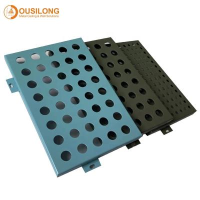 China Modern CNC Cutting Aluminum Perforated Wall Panels Building Material Metal Facade Cladding Panels for sale