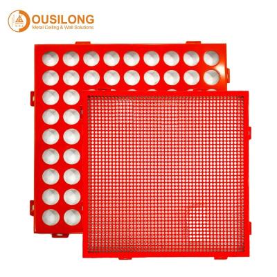 China Modern Interior Exterior Metal Facade Cladding Panels Decorative Material Perforated Aluminum Wall Panels for sale