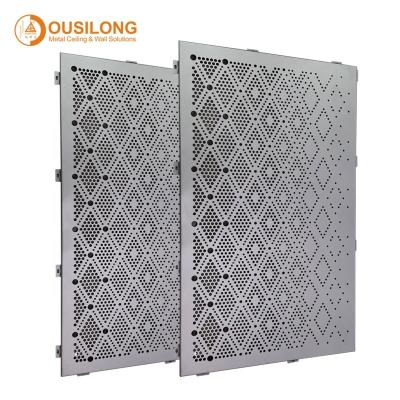 China Modern Decorative Facade Material Cladding Metal Panel Exterior Wall Perforated Aluminum Wall Panel for sale