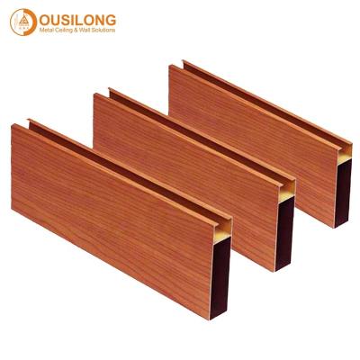 China Artistic Aluminum Square Metal Suspended Ceilings PVDF Roll Coating Tube Ceiling Tiles Mouldproof Extruded Baffle Ceiling for sale