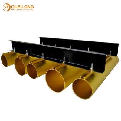 China Artistic Ceilings Building Materials Suspended System Metal Ceiling Tiles Aluminum Round Pipe Baffle Ceiling for sale