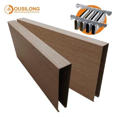 China Artistic Ceilings Aluminum Material Decorative Ceiling Panel U Shape Strip Partition Ceiling Tiles for sale