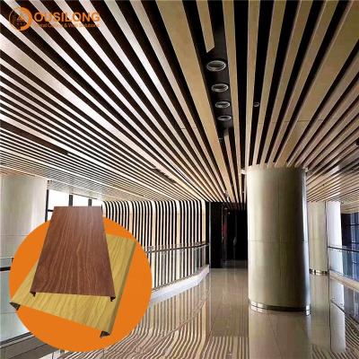 China Artistic Ceilings Metal Suspended Baffle Ceiling Tiles Building Materials C Shape Aluminum Strip Ceiling for sale