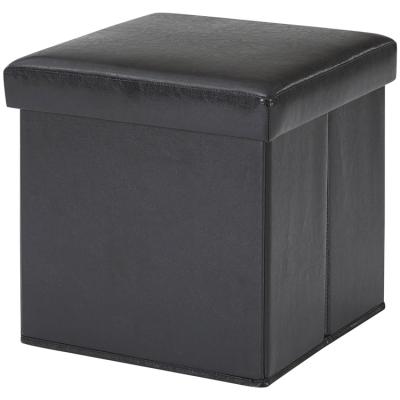 China Foldable Book Toy Cloth Storage Ottoman Foldable Luxury Leather Home Ottoman for sale