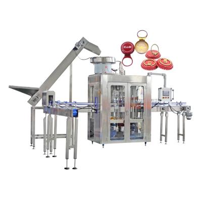 China Food 12000 BPH Beer Glass Bottle Cap High Speed ​​Automatic Pull Ring Capping Crown Capping Machine for sale