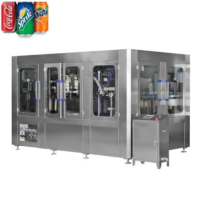 China High Speed ​​Automatic Food Soft Drink Pop Can Filling Machine for sale