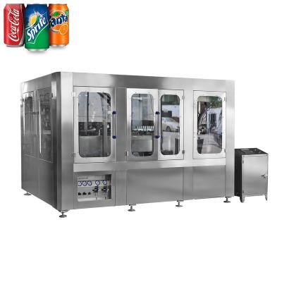 China Food Automatic Aluminum Pop Can Small Beer Carbonated Beverage Energy Soft Drinks Fruit Juice Plant Tin Can Filling Machine for sale