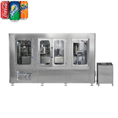 China Automatic Carbonated Food Beverage Juice Soft Drinks Pop Up Beer Aluminum Can Jerry Cola Filling Line Canning Seaming Sealer Machine for sale