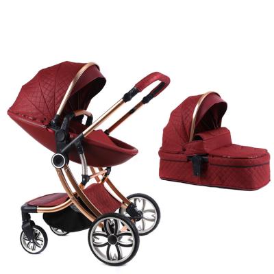 China Fabric/300D Elastic Oxford 3 in 1 Luxury Lightweight Baby Sleep Stroller Pram for Outdoor Travel for sale