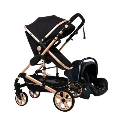 China Aluminum fabric/300D Oxford baby stroller elastic newborn items gifts 3 in 1 baby pram for sale