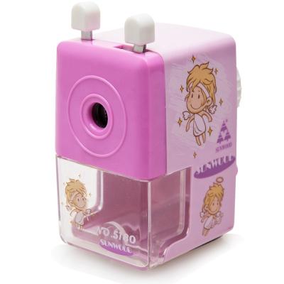 China SUNWOOD Manual Plastic + Helical Blade Pencil Sharpener Machine Plastic For Classroom Kids School Office And Teacher Supplies 5180 Pink for sale