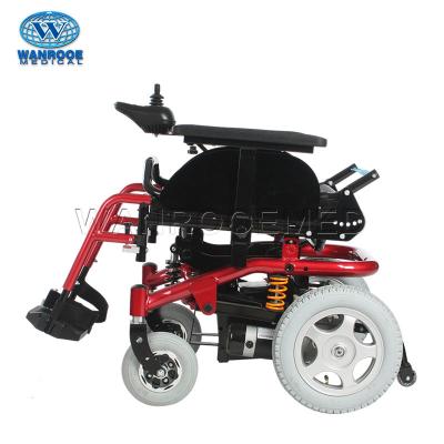 China Rehabilitation Therapy Supplies BWHE601 Folding Portable Power Handicapped Pneumatic Tires Two Motors Electric Wheelchair for sale