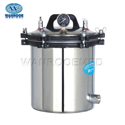 China Easy To Use YX-18/24LM Electric Or LPG Heated Stainless Steel Portable Autoclave Pressure Steam Sterilizer for sale