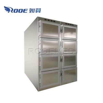 China American Style GA308 Equipment Body Freezer 8 Mortuary Funeral Chamber Refrigerated Cabinets for sale