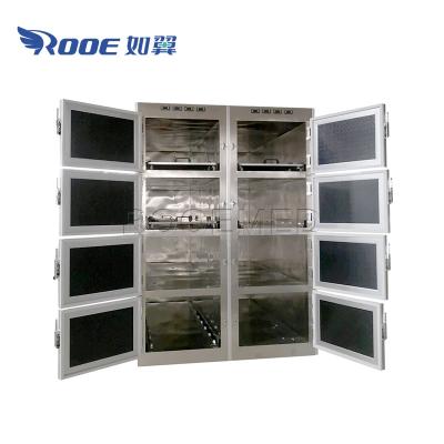 China American style GA308 burial 8 corpses container corpse refrigerator mortuary cabinet for sale