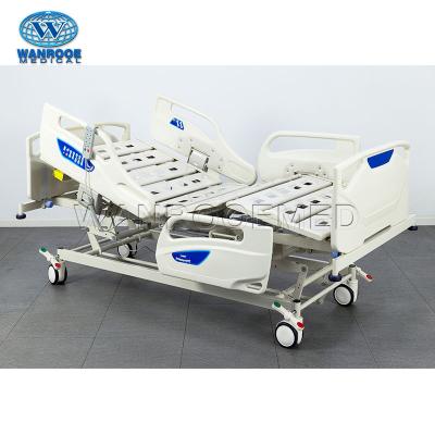 China BAE503 Medical Supplies Electric Examination Hospital Bed Patient ICU Bed Price With Three Stage Type Wheels for sale