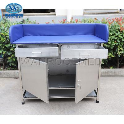 China For Hospital Use BBC008C Hospital Diaper Infant Baby Dressing Wrapping Table Station with Drawers and Cabinet for sale