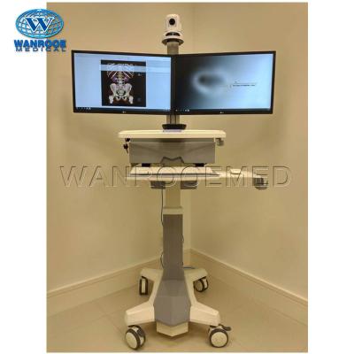 China Hospital Trolley BWT-006 Medical All-in-one Hospital Room Equipment Computer Workstation Trolley with Dual Monitor for sale