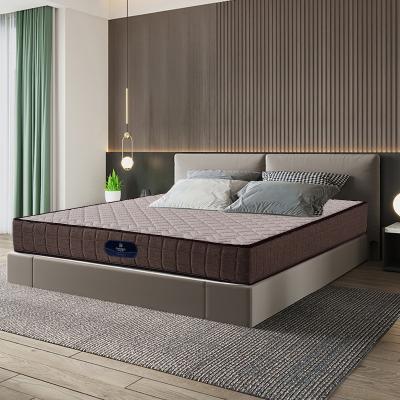 China Hot Selling Bed Springs Bedroom Furniture Jute Brown Foam Pocket Spring Cotton Linen Fabric Home Mattress for sale