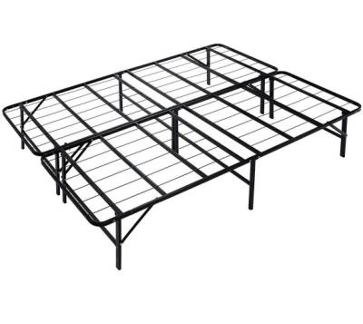 China Queen King Size Frame Folding Foldable Double Metal Bed Adjustable Foldable Black for sale