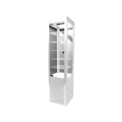 China Display Stand 2020 NEW Fashion Design Glasses Display Showcase With Glass Shelves for sale