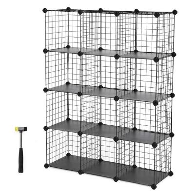 China 2021 Viable New 6 Cube Grid Storage Shelf Rack Metal Wire Organizer for Living Room for sale